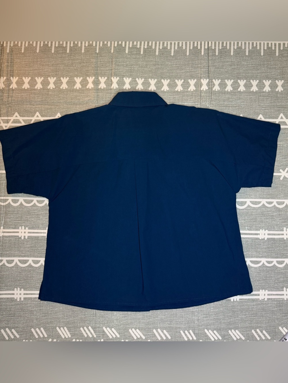 Eileen Fisher Organic Cotton Poplin Short-Sleeve Shirt - Picture 3 of 7